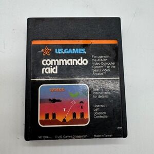 Atari 2600 Commando Raid US Games VC 1004 Vintage Video Game Cartridge 1982